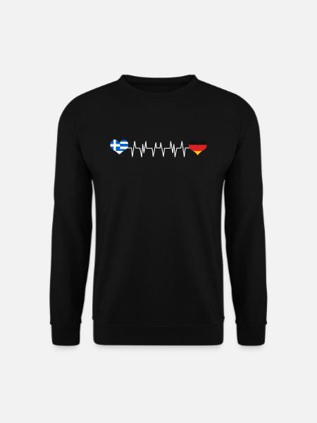 Germany greece flag - Unisex Sweatshirt - black