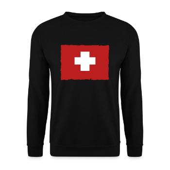 Suisse drapeau suisse - Sweat-shirt Unisexe - noir - Devant - Alina (178cm) & Michal (187cm)