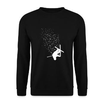 Freestyle ski fahren - Unisex Pullover - Schwarz - Vorne - Alina (178cm) & Michal (187cm)