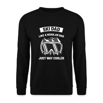 Skifahren-Ski-Dad - Unisex Pullover - Schwarz - Vorne - Alina (178cm) & Michal (187cm)