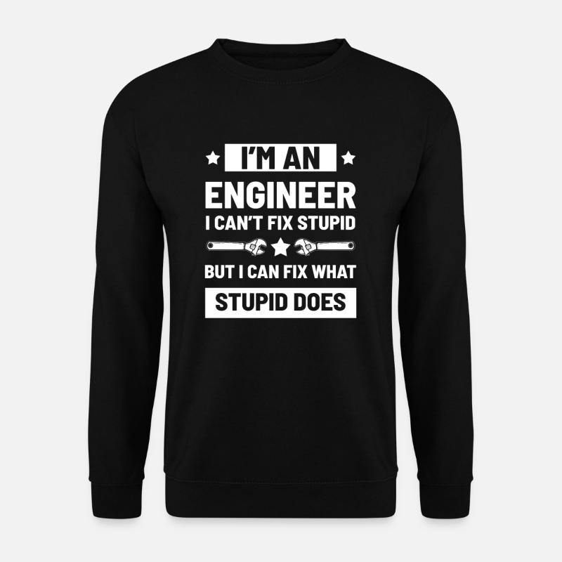 Ingenieur sarkastisch sagen - Unisex Pullover - Schwarz