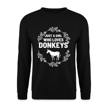 baudet - Sweat-shirt Unisexe - noir - Devant - Alina (178cm) & Michal (187cm)