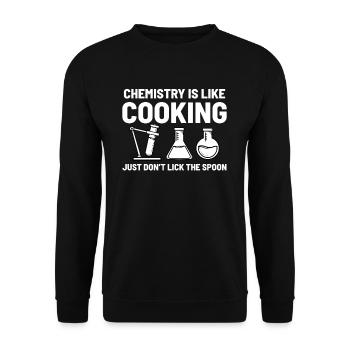 Chemistry Chemist teacher-student - Unisex Sweatshirt - black - Front - Alina (178cm) & Michal (187cm)
