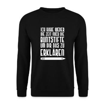Sarkasmus - Unisex Pullover - Schwarz - Vorne - Alina (178cm) & Michal (187cm)