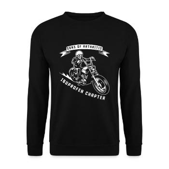 Arthritis Ibuprofen Chapter Biker - Sweat-shirt Unisexe - noir - Devant - Alina (178cm) & Michal (187cm)
