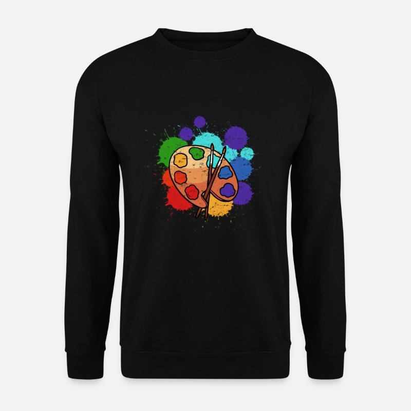 Künstler-Malpalette - Unisex Pullover - Schwarz