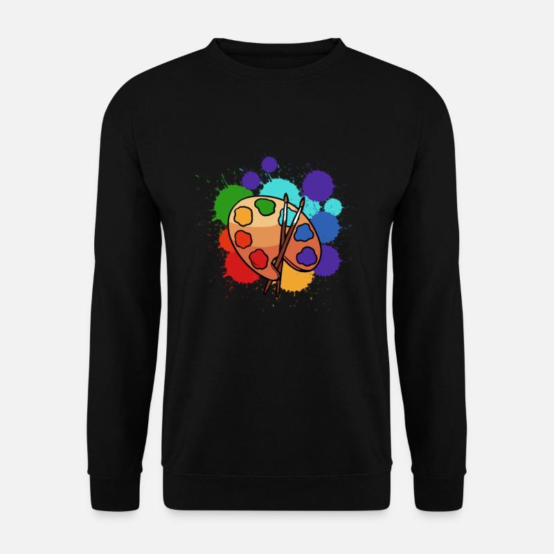 Künstler-Malpalette - Unisex Pullover - Schwarz