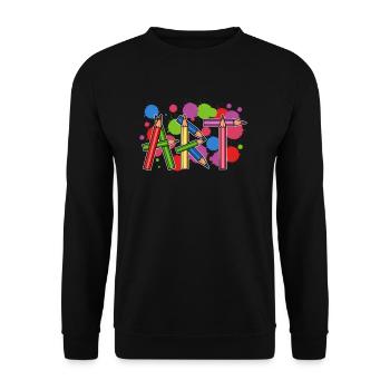 Professeur d'artiste pour artistes - Sweat-shirt Unisexe - noir - Devant - Alina (178cm) & Michal (187cm)