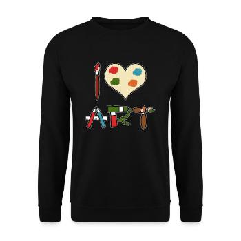 Professeur d'artiste pour artistes - Sweat-shirt Unisexe - noir - Devant - Alina (178cm) & Michal (187cm)