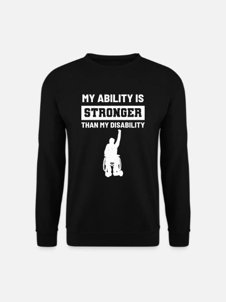 Behindertengerechter Rollstuhl - Unisex Pullover - Schwarz
