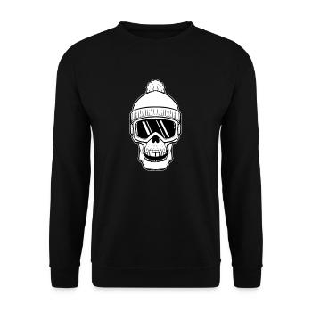 Snowboarding Totenkopf Snowboarder - Sweat-shirt Unisexe - noir - Devant - Alina (178cm) & Michal (187cm)