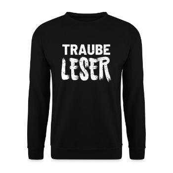 Weinlese Traube Wein - Unisex Pullover - Schwarz - Vorne - Alina (178cm) & Michal (187cm)