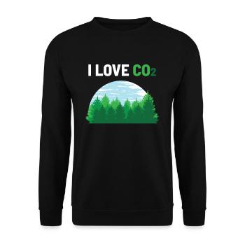 I Love CO2 - Sweat-shirt Unisexe - noir - Devant - Alina (178cm) & Michal (187cm)