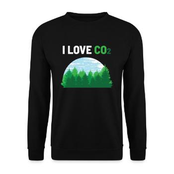 I Love CO2 - Sweat-shirt Unisexe - noir - Devant - Alina (178cm) & Michal (187cm)