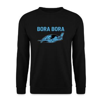 Tortue de bora bora - Sweat-shirt Unisexe - noir - Devant - Alina (178cm) & Michal (187cm)