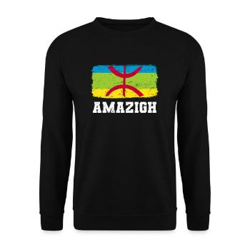 Amazigh Flag - Unisex Sweatshirt - black - Front - Alina (178cm) & Michal (187cm)