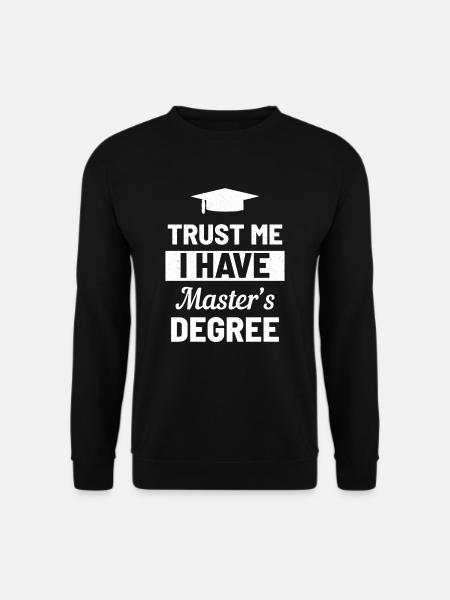 Abschluss-Master Degree - Unisex Pullover - Schwarz