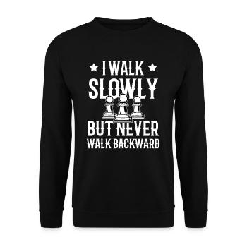 Schachspieler - Unisex Pullover - Schwarz - Vorne - Alina (178cm) & Michal (187cm)
