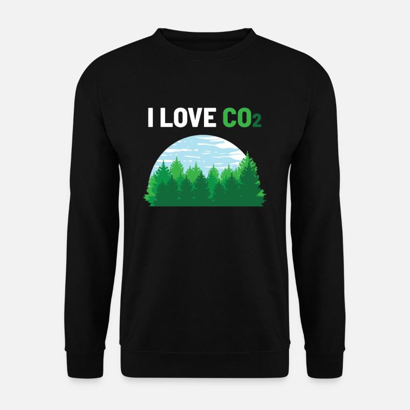 I love CO2 carbon dioxide - Unisex Sweatshirt - black