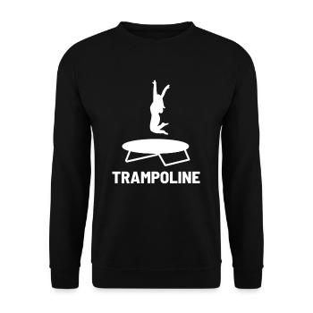 Trampolin-Springen - Unisex Pullover - Schwarz - Vorne - Alina (178cm) & Michal (187cm)