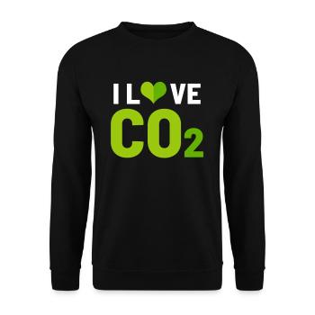 J'aime le CO2 - Sweat-shirt Unisexe - noir - Devant - Alina (178cm) & Michal (187cm)
