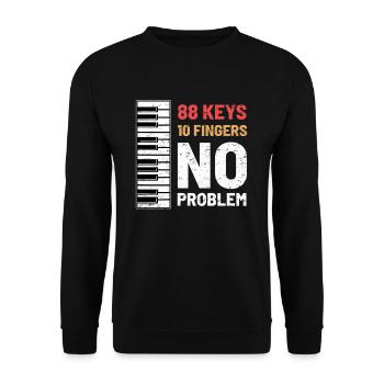 piano pianist - Unisex Sweatshirt - black - Front - Alina (178cm) & Michal (187cm)
