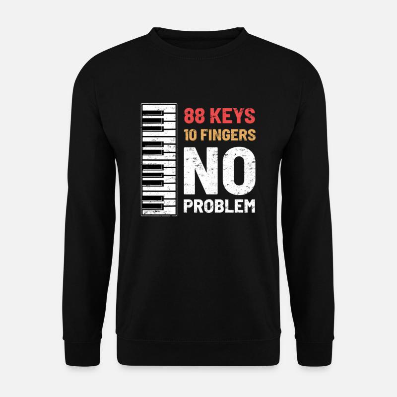 pianiste piano - Sweat-shirt Unisexe - noir