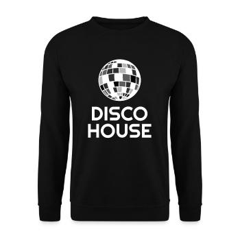 Disco House - Sweat-shirt Unisexe - noir - Devant - Alina (178cm) & Michal (187cm)