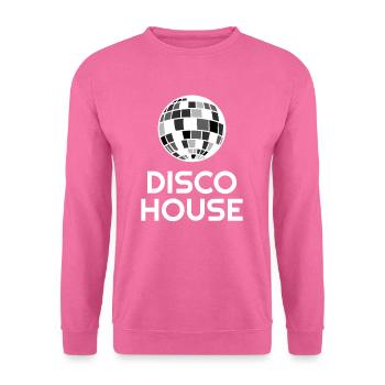 Disco House - Sweat-shirt Unisexe - rose - Devant