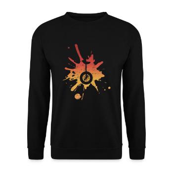 Unicycle Unicycle Unicycling - Unisex Sweatshirt - black - Front - Alina (178cm) & Michal (187cm)