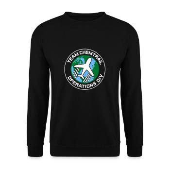 Luftfahrt-PilotTeam Chemtrail - Unisex Pullover - Schwarz - Vorne - Alina (178cm) & Michal (187cm)