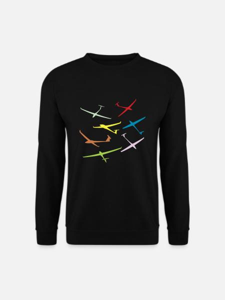 Glider glider pilot aviation - Unisex Sweatshirt - black