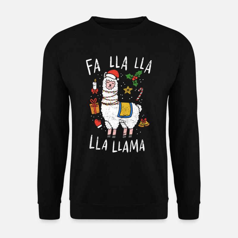 Christmas Lama - Unisex Sweatshirt - black