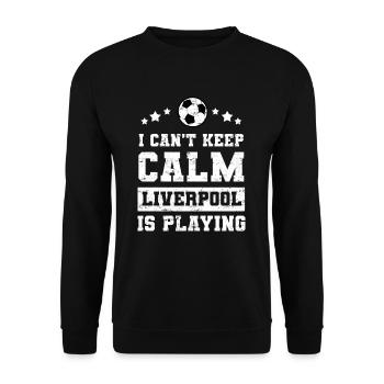 Fußball Fußball Liverpool - Unisex Pullover - Schwarz - Vorne - Alina (178cm) & Michal (187cm)