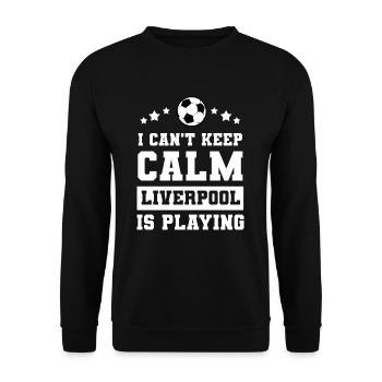 Fußball Fußball Liverpool - Unisex Pullover - Schwarz - Vorne - Alina (178cm) & Michal (187cm)
