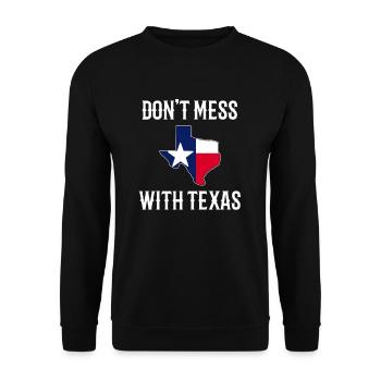 Drapeau texan, fierté texane - Sweat-shirt Unisexe - noir - Devant - Alina (178cm) & Michal (187cm)