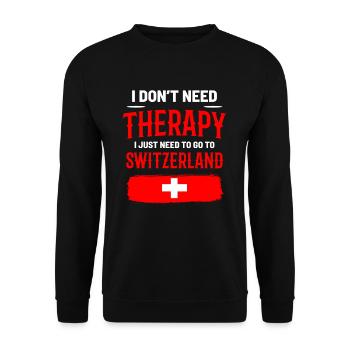 Souvenir de voyage en Suisse - Sweat-shirt Unisexe - noir - Devant - Alina (178cm) & Michal (187cm)