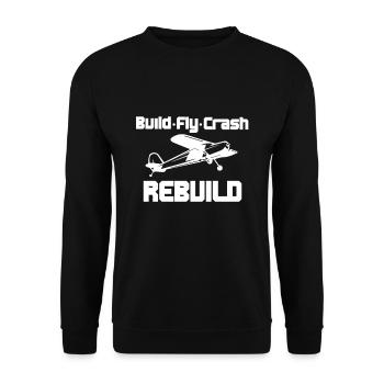 Flugzeug RC Flugzeug Pilot - Unisex Pullover - Schwarz - Vorne - Alina (178cm) & Michal (187cm)