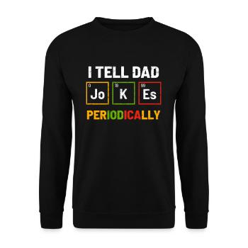 Science Dad jokes - Unisex Sweatshirt - black - Front - Alina (178cm) & Michal (187cm)