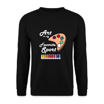 Artiste professeur d'art - Sweat-shirt Unisexe - noir - Devant - Alina (178cm) & Michal (187cm)