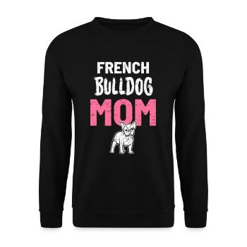 Bouledogue français maman - Sweat-shirt Unisexe - noir - Devant - Alina (178cm) & Michal (187cm)