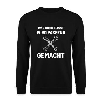 Mechaniker-Mechaniker Reparaturtechniker - Unisex Pullover - Schwarz - Vorne - Alina (178cm) & Michal (187cm)