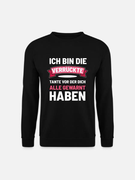 Verrückte Tante - Unisex Pullover - Schwarz