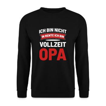 Ruhestand Opa Ruhestand - Unisex Pullover - Schwarz - Vorne - Alina (178cm) & Michal (187cm)