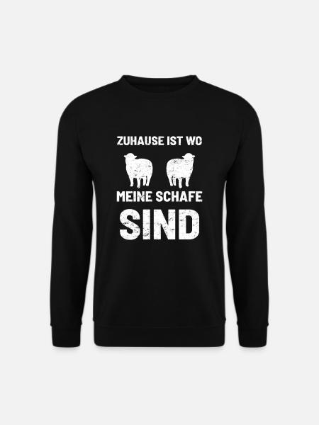 Zuhause ist wo meine Schafe sind - Unisex Pullover - Schwarz