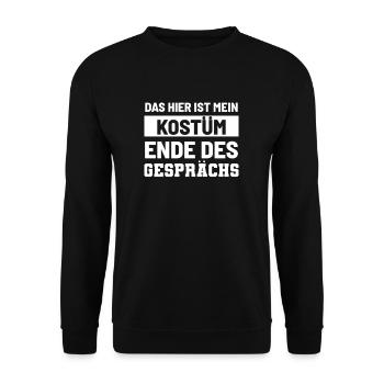 Mein einfaches Kostüm - Unisex Pullover - Schwarz - Vorne - Alina (178cm) & Michal (187cm)