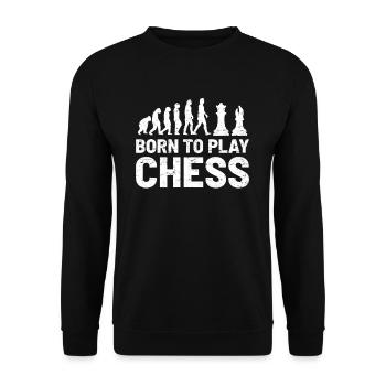 Les joueurs d'échecs - Sweat-shirt Unisexe - noir - Devant - Alina (178cm) & Michal (187cm)