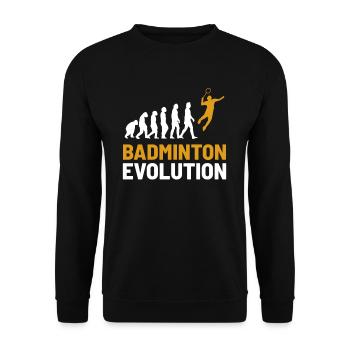Badminton Evolution - Unisex Sweatshirt - black - Front - Alina (178cm) & Michal (187cm)