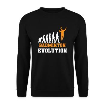 Badminton Evolution - Unisex Sweatshirt - black - Front - Alina (178cm) & Michal (187cm)
