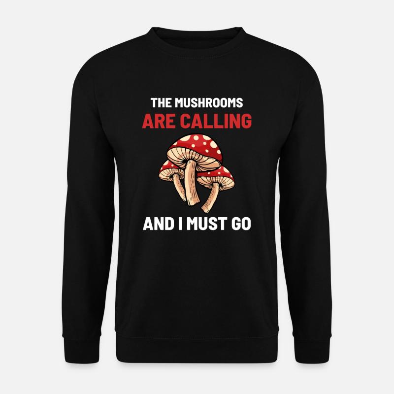Champignons champignons observateurs - Sweat-shirt Unisexe - noir